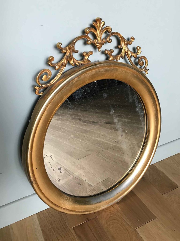 Miroir rond doré ø 70 cm BLOIS