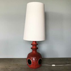 Lampe vintage pied ceramique 1970